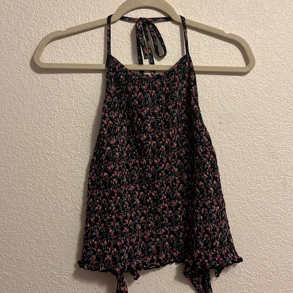 Hollister Floral High Neck Tank Top